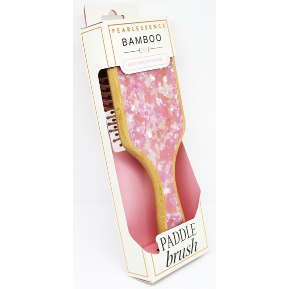 NWT Pearlessence mother of pearl bamboo paddle brush - Picture 1 of 3